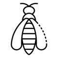 Wild wasp icon, outline style Royalty Free Stock Photo