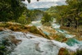 Wild water of Agua Azul tourist attraction in Chiapas state of Mexico Royalty Free Stock Photo