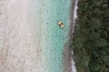 Aerial Adventure: Drone Shot of Wild Water Rafting on Bovec River, Slovenia