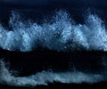 Wild waves, stormy weather and rocks, Australian c