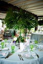 Wild wedding decor table setting and flowers. Wedding Flower Arrangement Table Setting Series Royalty Free Stock Photo