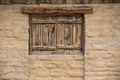 Wild west adobe with wooden windows