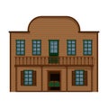 Wild west building vector icon.Cartoon vector icon isolated on white background wild west building.