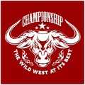 Wild west championship - cowboy rodeo. Vector Royalty Free Stock Photo