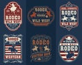 Wild west colorful set flyers Royalty Free Stock Photo