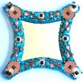 Wild West Conchos Frame Covered in Turquoise