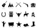 Wild West & Cowboys icons set