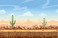 Wild West desert landscape cartoon seamless