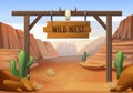 Wild West Gate Composition Royalty Free Stock Photo