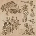 Wild West - Hand drawn vector pack Royalty Free Stock Photo