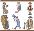 Wild west people cartoon set Royalty Free Stock Photo