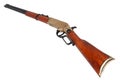 Wild west period .44-40 Winchester lever-action repeating rifle M1866 Royalty Free Stock Photo