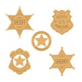 Wild west police officer emblem, sheriff star