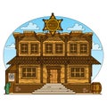 Wild West. Police station. Sheriff. Game background