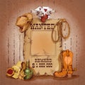 Wild west poster Royalty Free Stock Photo