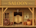 Wild West Saloon Composition Royalty Free Stock Photo