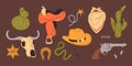 Wild west set. Cute set of cowboy elements