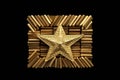 A wild west style sheriffs star made from gold bars with raw material at the bottom showing the need to secure your gold