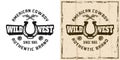 Wild west vector retro emblem, badge, label, logo Royalty Free Stock Photo