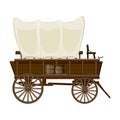 Wild west wagon vector icon.Cartoon vector icon isolated on white background wild west wagon .