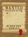 Wild west wanted poster Royalty Free Stock Photo