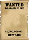 Wild West Wanted Poster Vector