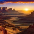 Wild west western native american indian landscape Graphic Art