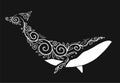 Wild Whale with Ethnic Ornaments