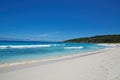 Wild white sand beach, Seychelles Royalty Free Stock Photo