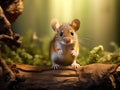 Ai Generated illustration Wildlife Concept of Wild wood mouse