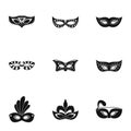 Wildcard icons set, simple style Royalty Free Stock Photo