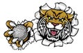 Wildcat Bobcat Cat Cougar Golf Ball Mascot Royalty Free Stock Photo