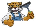 Wildcat Car Or Window Cleaner Holding Squeegee