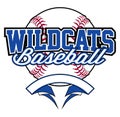 Wildcats Baseball Design With Banner and Ball