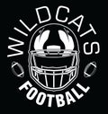Wildcats Football One Color - White