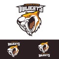 Wildcats toth canine head logo Royalty Free Stock Photo