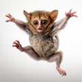 Professional 8k Uhd Photo Of A Tarsier In Dynamic Flight