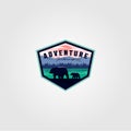 Wilderness adventure vintage logo vector illustration design Royalty Free Stock Photo