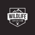 Wilderness Expedition Vector Design, Black Background