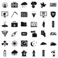 Wilderness icons set, simple style Royalty Free Stock Photo