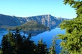 Wilderness lake island mountain crater