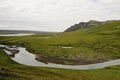 Wilderness pipeline view with river Royalty Free Stock Photo