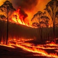 Wildfire in the Australian