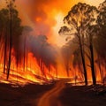 Wildfire in the Australian