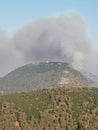 Wildfire on the biblical Mount Tabor, Israel