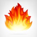 Wildfire flame isolated vector element