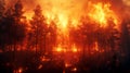Wildfire forest fire burning. Forest fire Royalty Free Stock Photo
