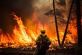 wildfire forest fire Engulfs Woods Fire Spreads Wildly