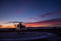 Helicopter in sunset Royalty Free Stock Photo