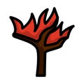 Wildfire Icon Royalty Free Stock Photo